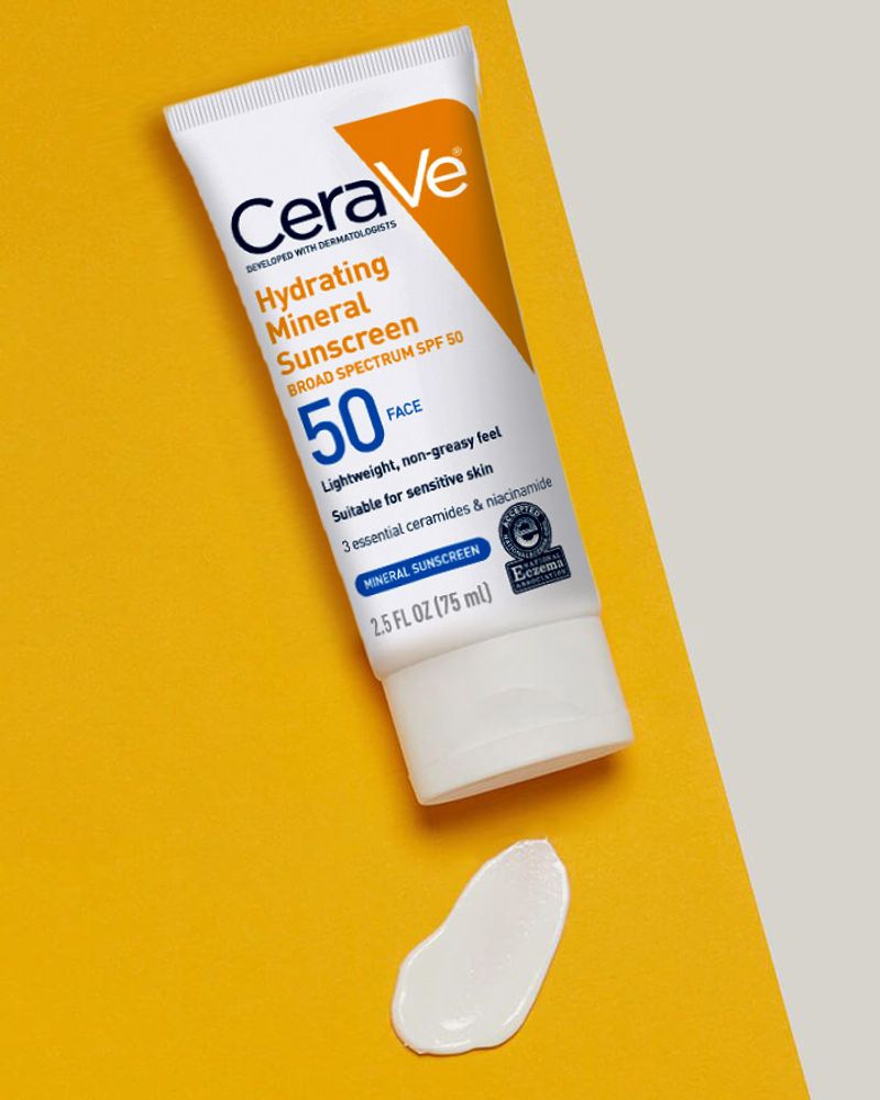 CeraVe Hydrating Mineral Sunscreen SPF 50 Face Lotion