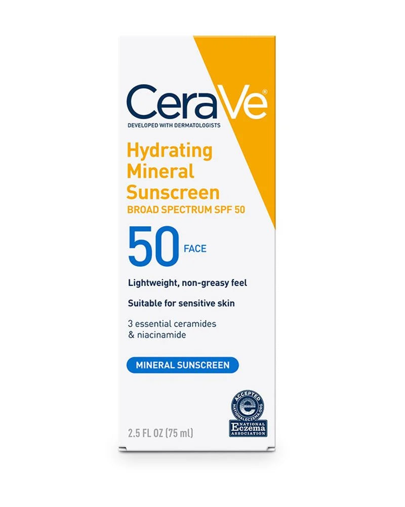 CeraVe Hydrating Mineral Sunscreen SPF 50 Face Lotion