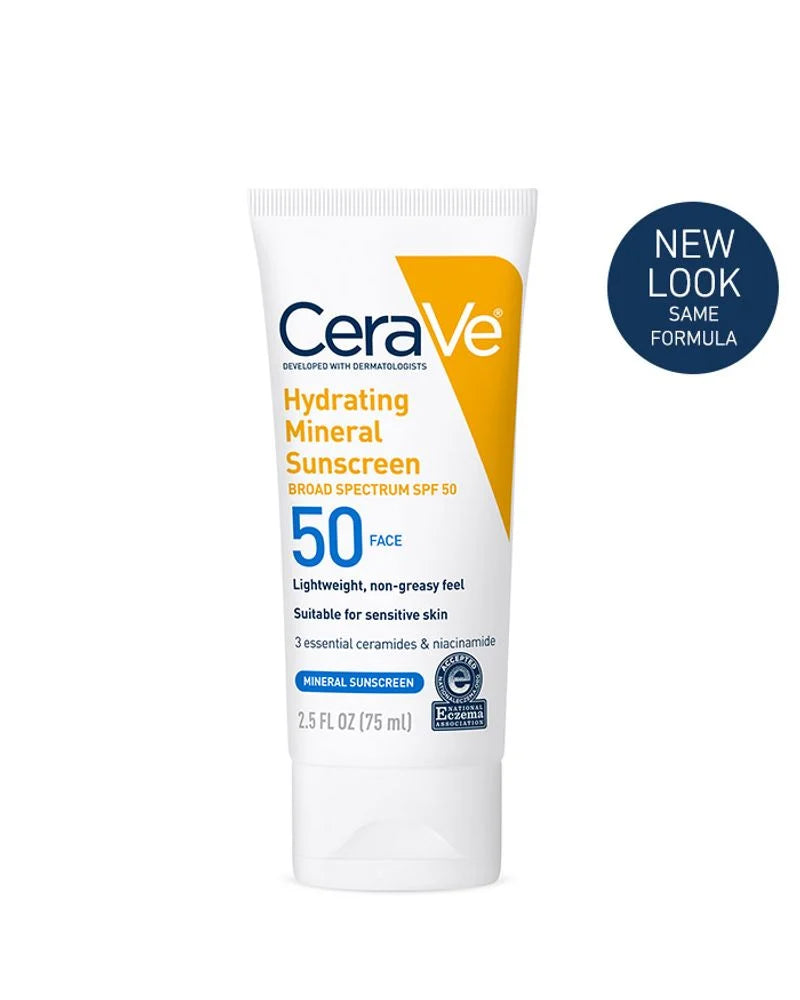 CeraVe Hydrating Mineral Sunscreen SPF 50 Face Lotion